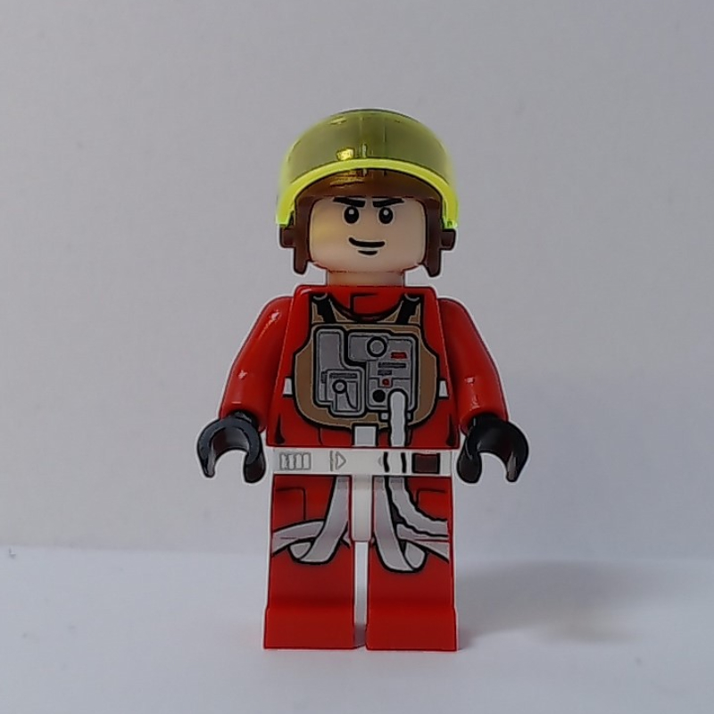 LEGO Rebel Pilot B-wing, Red Flight Suit, Reddish Brown Helmet (fig-000824)