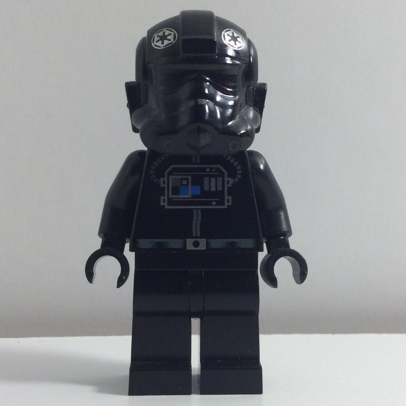 LEGO TIE Pilot, Plain Legs, Plain Black Head (87556 Helmet) (fig-000837)