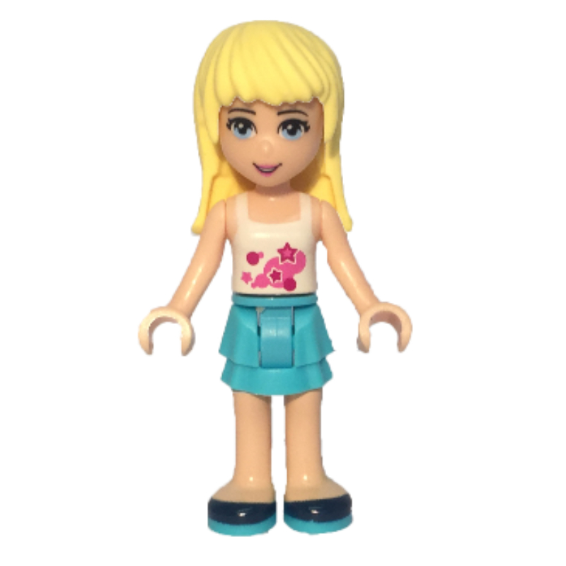 LEGO Stephanie - White Top, Medium Azure Skirt (fig-000841)