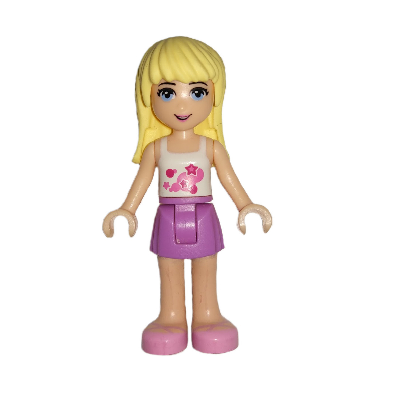 LEGO Stephanie - White Top, Medium Lavender Skirt (fig-000859)