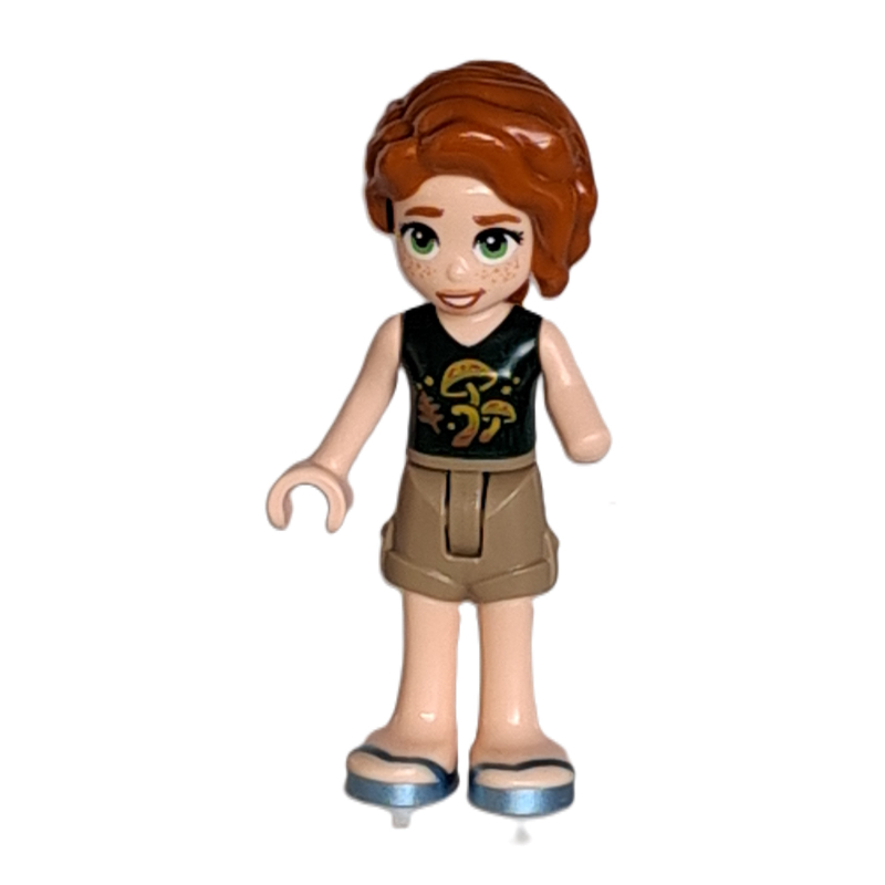 LEGO Autumn - Dark Green Top, Dark Tan Shorts (fig-000979)