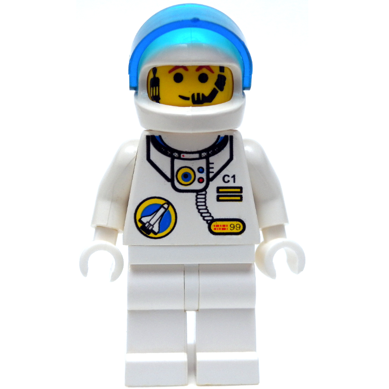 LEGO Astronaut, White, Helmet with Visor, Headset (fig-000986)