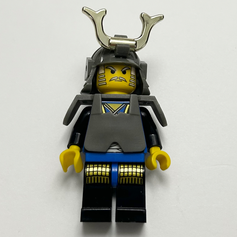 LEGO Shogun, Armor and Helmet with Horn, Blue and Black Robe (fig-001011)