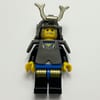 Shogun, Armor and Helmet with Horn, Blue and Black Robe