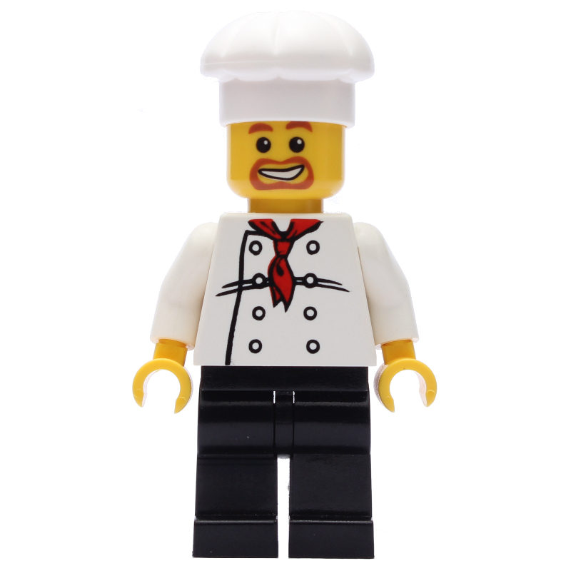 LEGO Chef, Red Neckerchief, Black Legs, Goatee Beard (fig-001024)