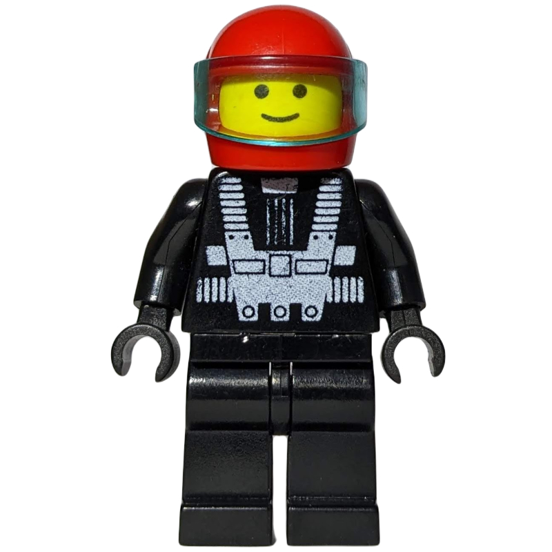 LEGO Racer, Blacktron Top, Red Helmet with Visor (fig-001025)