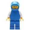 Man, Plain Blue with White Arms, Blue Helmet with Visor