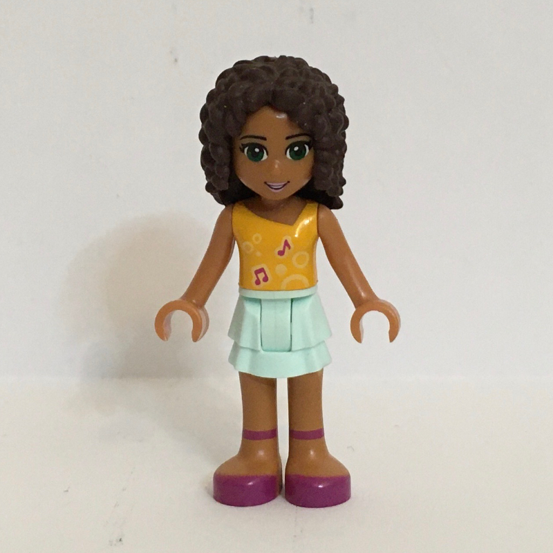 LEGO Andrea - Bright Light Orange Top, Light Aqua Skirt (fig-001039)