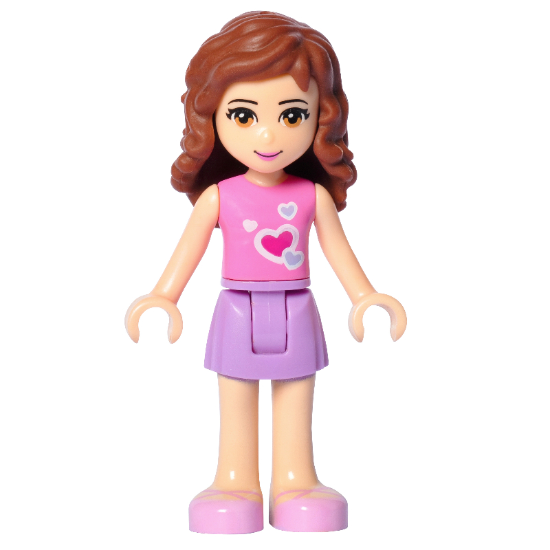 LEGO Olivia - Dark Pink Top, Medium Lavender Skirt (fig-001054)