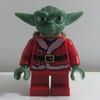 Yoda, Sand Green Head, Santa Outfit, Backpack