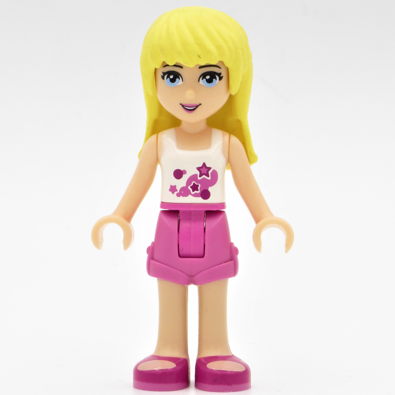 LEGO Stephanie - White Top, Dark Pink Skirt (fig-001077)