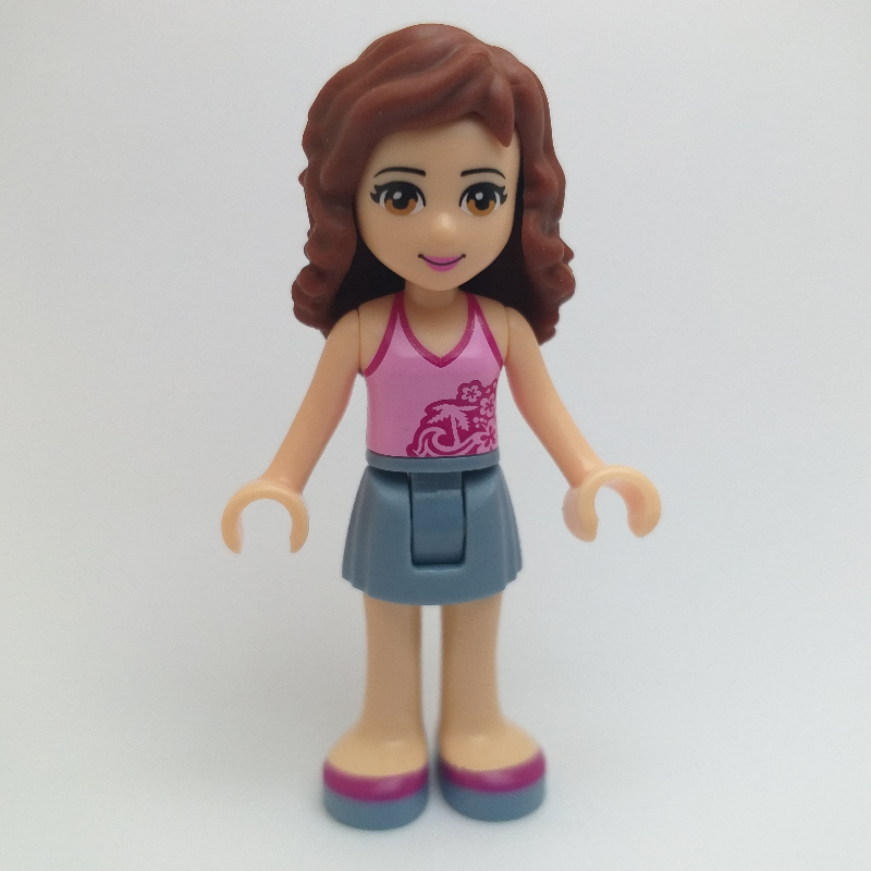 LEGO Olivia - Bright Pink Top, Sand Blue Skirt (fig-001091)