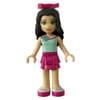 Emma - Light Aqua Top, Magenta Skirt