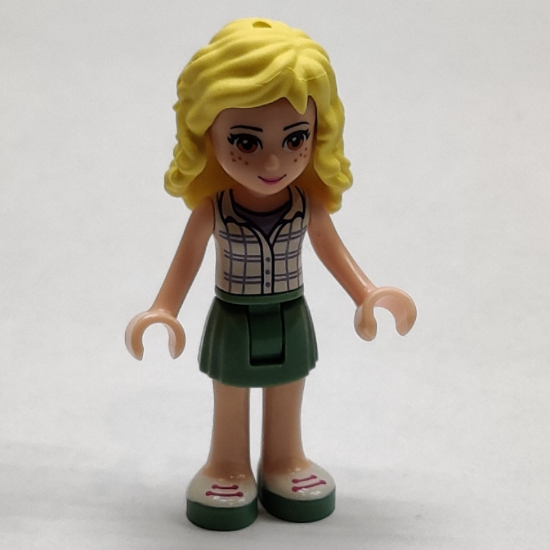 LEGO Naya - White Plaid Top, Sand Green Skirt (fig-001110)