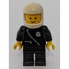 Policeman, Black Jacket with Zipper and Badge, White Helmet (3842b Helmet)
