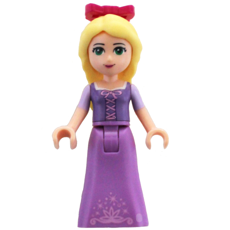 LEGO Rapunzel - Medium Lavender Dress, Magenta Bow (fig-001160)