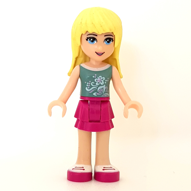 LEGO Stephanie - Sand Green Top, Magenta Skirt (fig-001169)