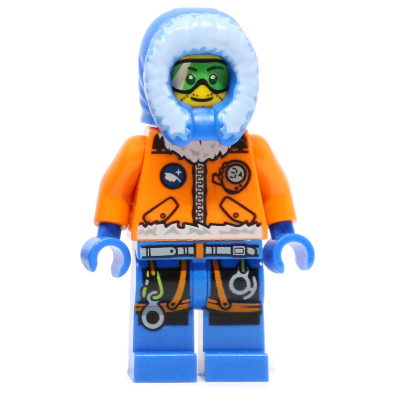 LEGO Arctic Explorer, Hood, Printed Green Goggles (fig-001170)