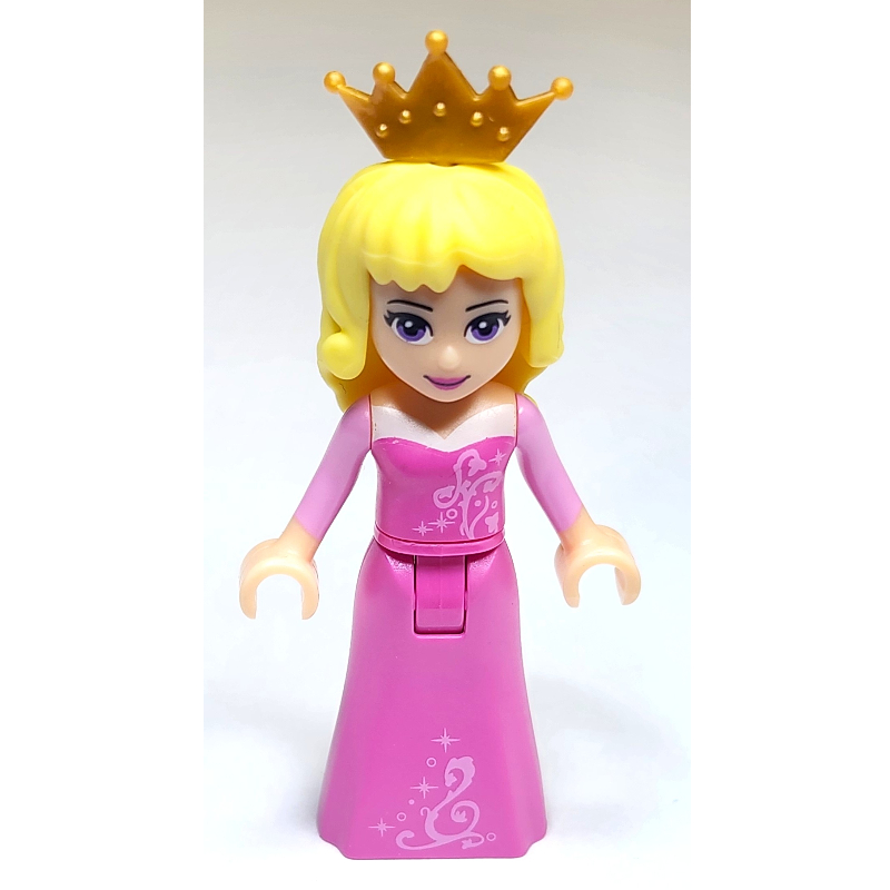 LEGO Aurora - Dark Pink Dress, Pearl Gold Crown (fig-001181)