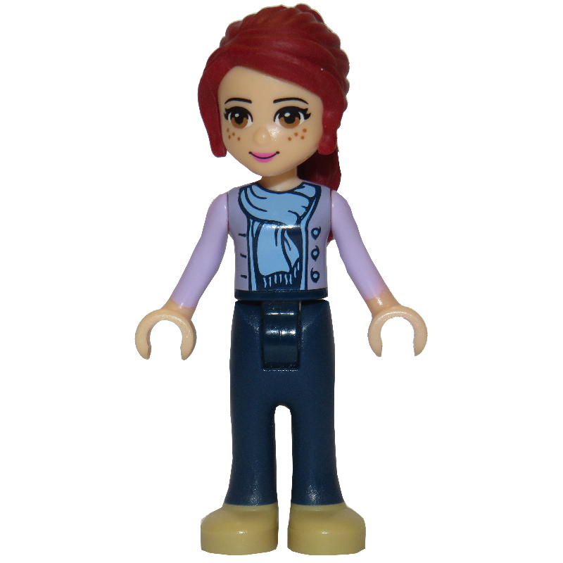 LEGO Mia - Lavender Jacket, Scarf, Dark Blue Trousers (fig-001194)