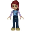 Mia - Lavender Jacket, Scarf, Dark Blue Trousers