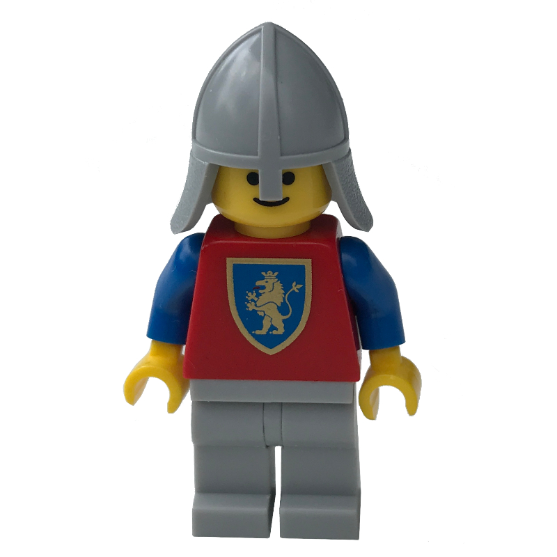 LEGO Knight (Crusader Lion) - Light Bluish Gray Legs, Neck-Protector (fig-001218)
