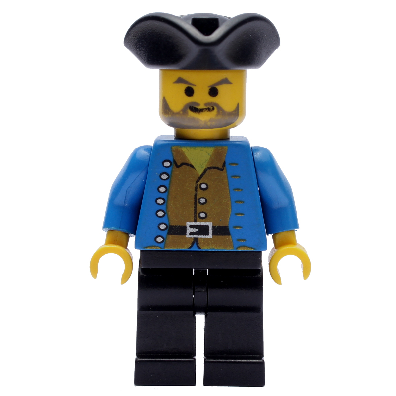 LEGO Pirate - Brown Shirt, Black Legs, Black Tricorne (fig-001236)
