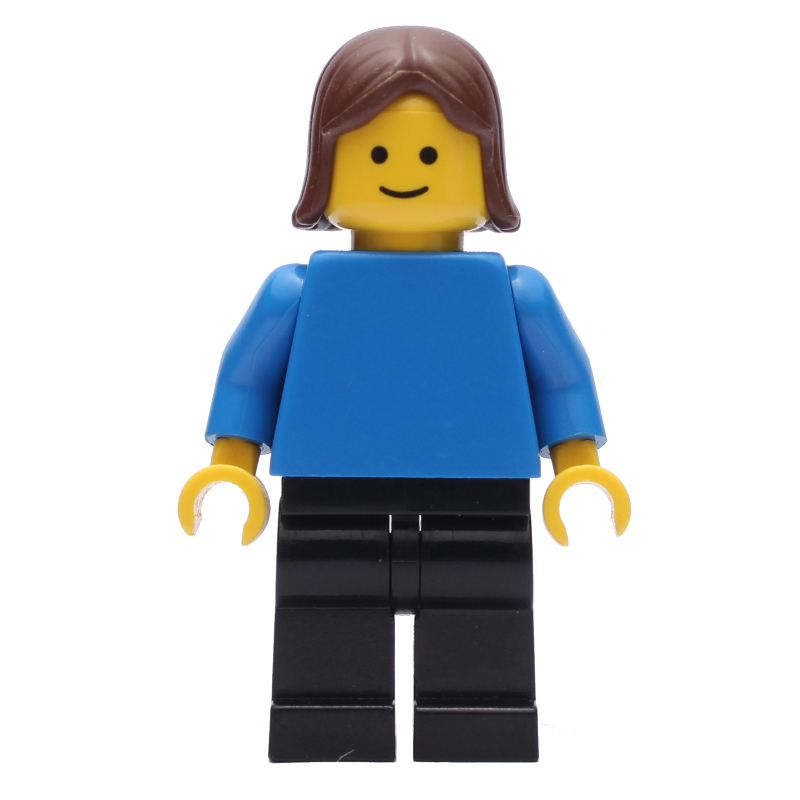 LEGO Woman - Blue Torso, Black Legs (fig-001252)