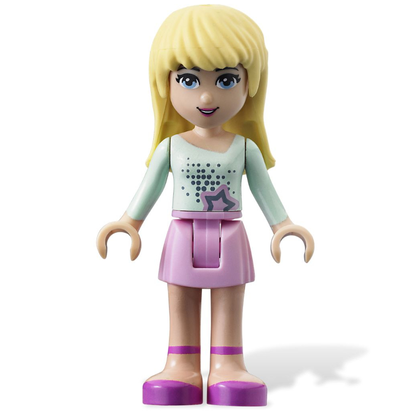 LEGO Stephanie - Light Aqua Top, Bright Pink Skirt (fig-001258)
