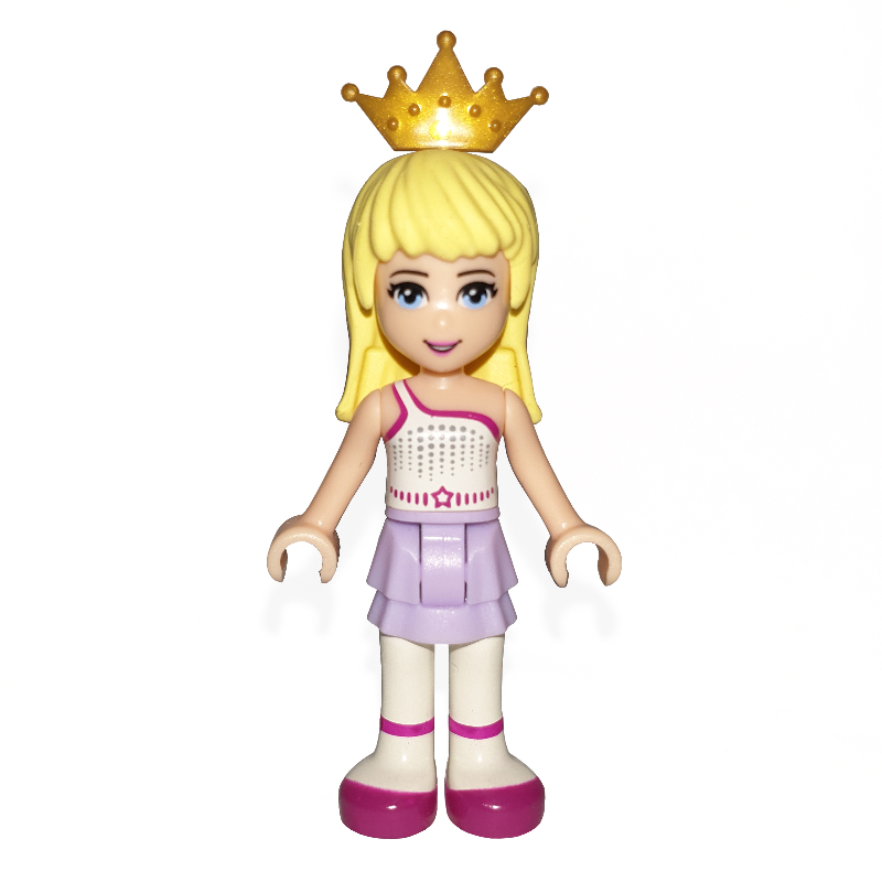 LEGO Stephanie - White Top, Lavender Skirt (fig-001303)