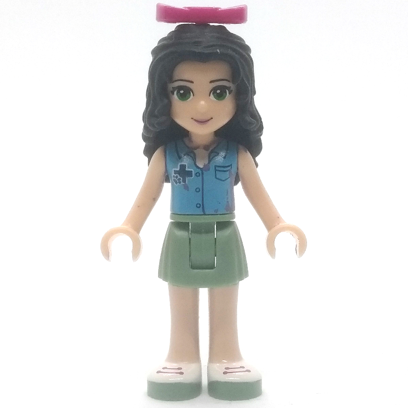 LEGO Emma - Medium Azure Vest, Sand Green Skirt (fig-001373)