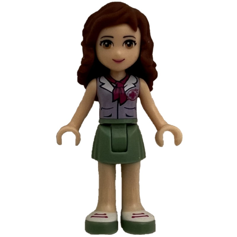 LEGO Olivia - Lavender Blouse, Sand Green Skirt (fig-001376)