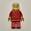 Man, Red Jacket with Zipper, White Helmet