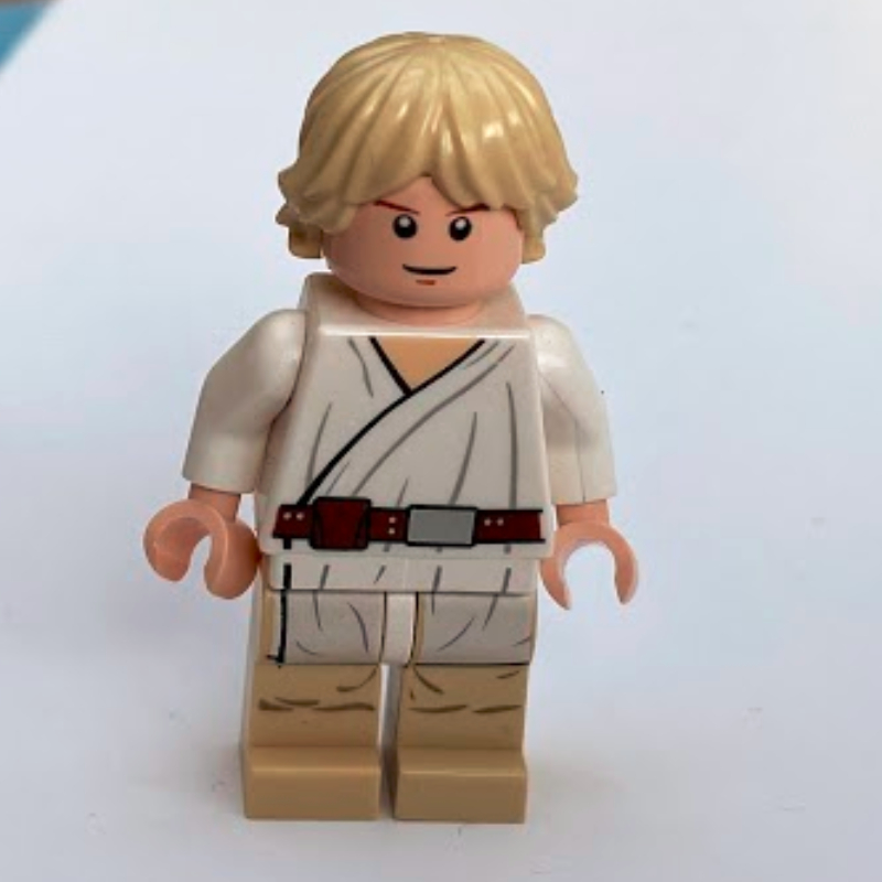 LEGO Luke Skywalker, White Robe, Tan Legs, Single Sided Head (fig-001384)