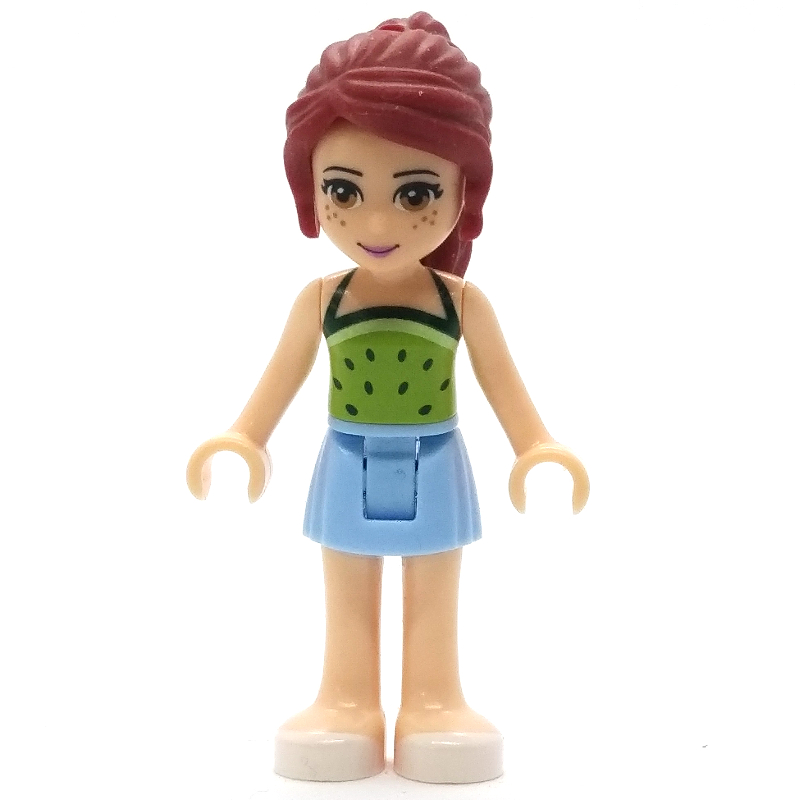 LEGO Mia - Lime Top, Bright Light Blue Skirt (fig-001395)