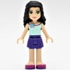 Emma - Light Aqua Top, Dark Purple Skirt