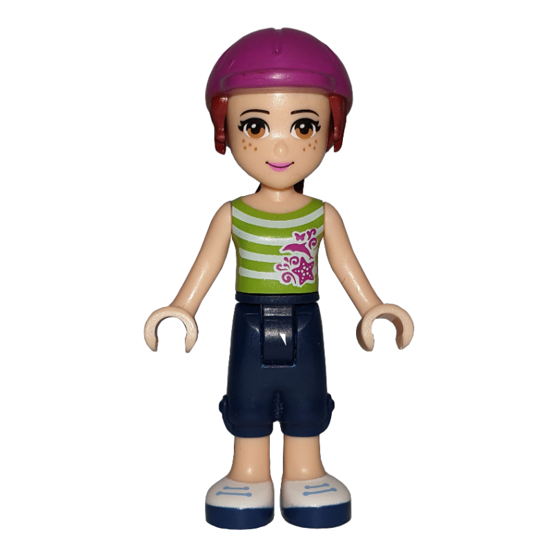 LEGO Mia - White/Lime Top, Dark Blue Trousers (fig-001402)