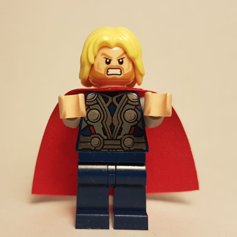 LEGO Thor with Red Cape and Bright Yellow Hair (fig-001415)