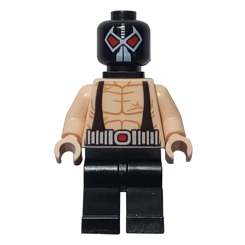 LEGO Bane, Black Head, Light Nougat Hands, Neck Bracket (fig-001427)