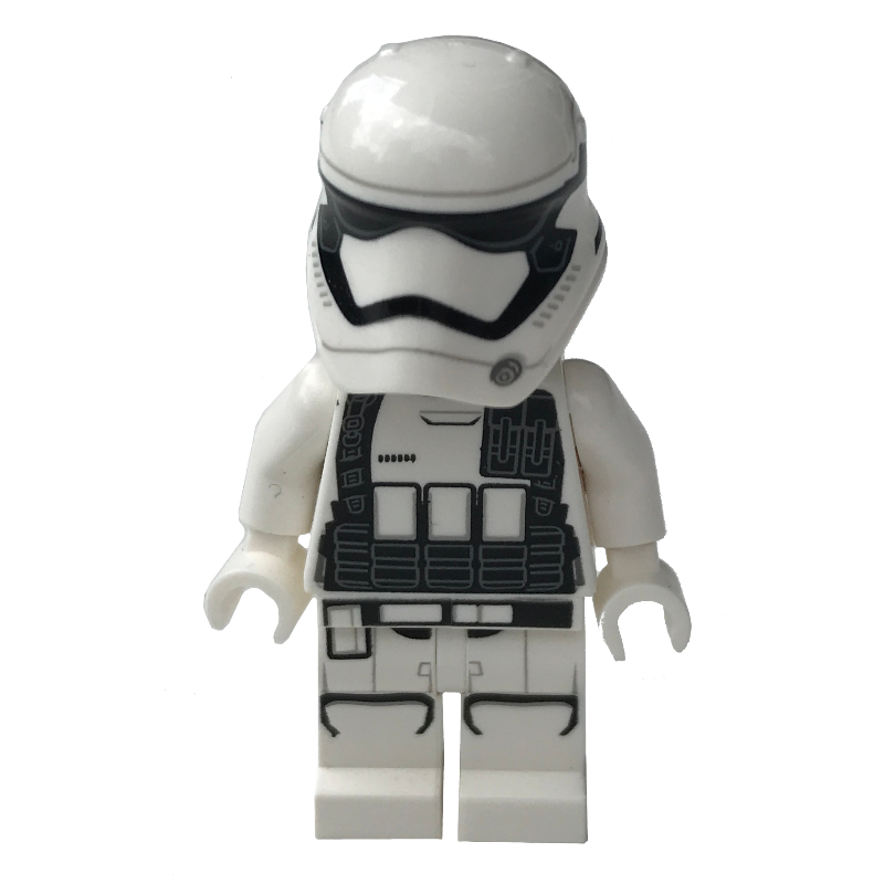 LEGO Stormtrooper, First Order / Heavy Assault Stormtrooper, Neck Bracket, Pouches on Left Shoulder Strap (fig-001483)
