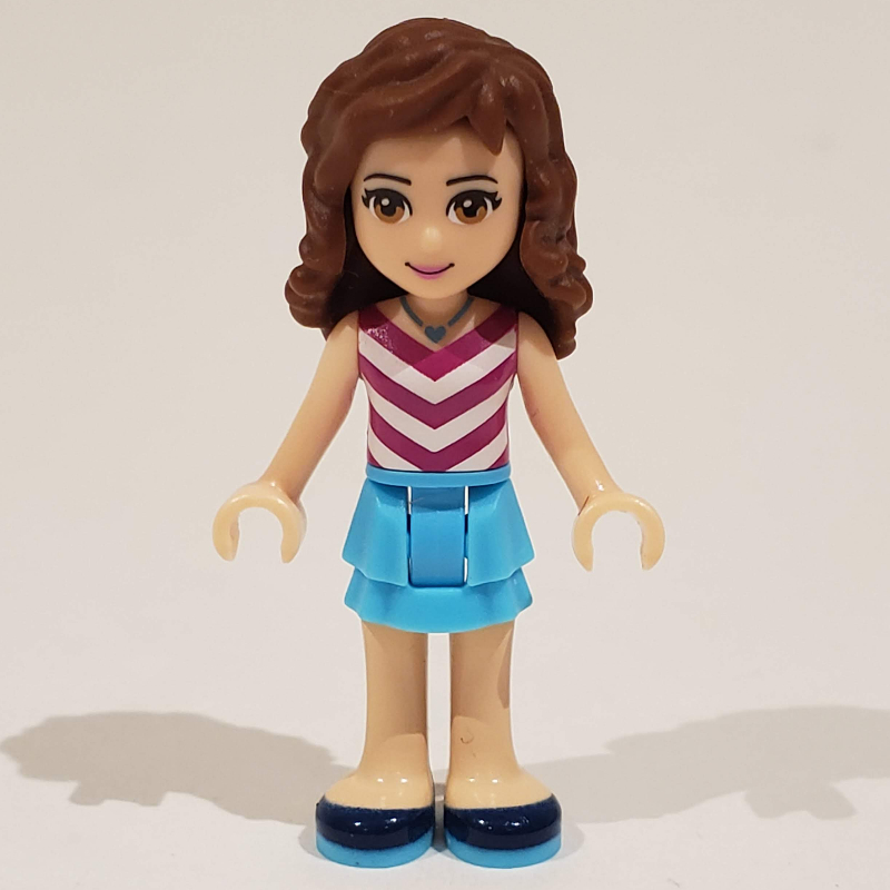 LEGO Olivia - White/Magenta Top, Medium Azure Skirt (fig-001494)