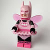 Batman, Bright Pink Suit, Bright Pink Cowl, Wings (Fairy Batman)