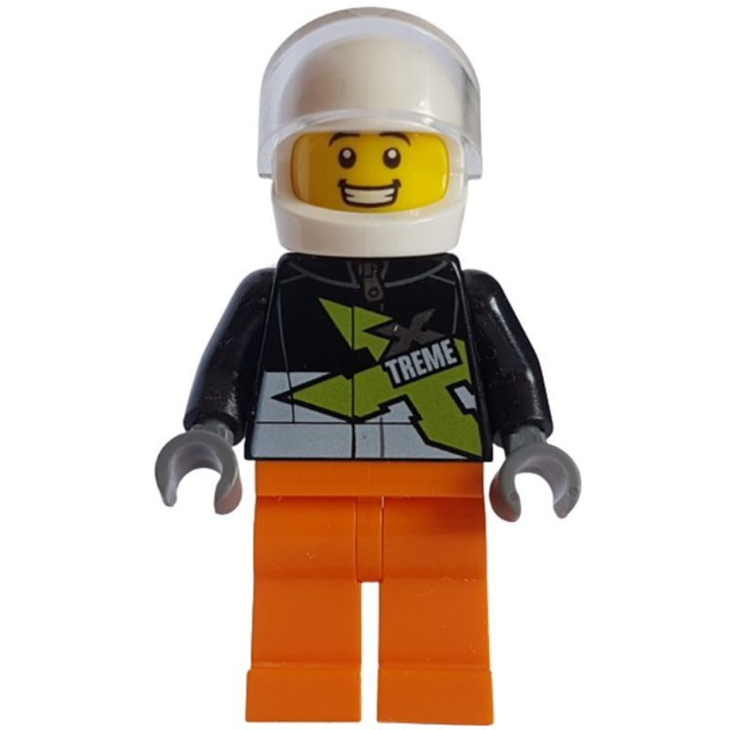 LEGO Stunt Driver with Lime X (fig-001546)