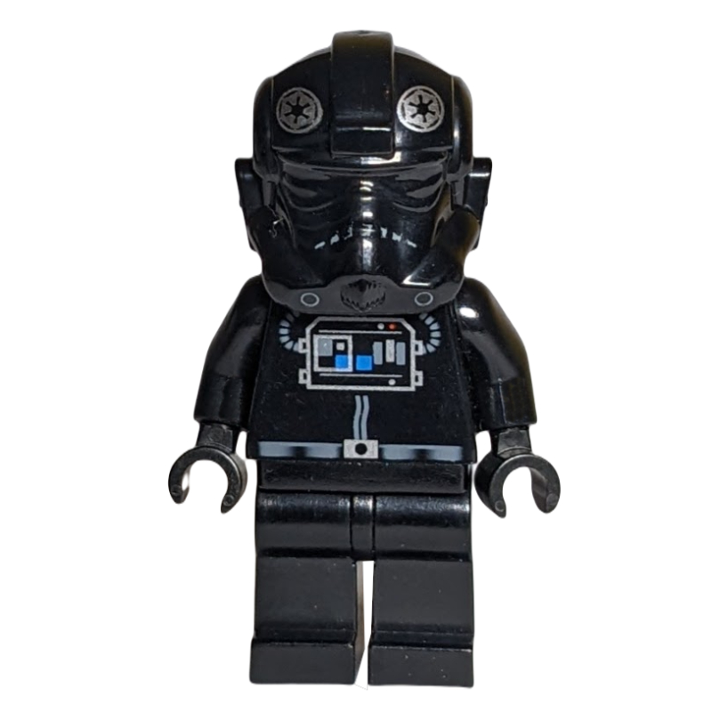 LEGO TIE Pilot, Plain Legs, Printed Black Head (fig-001553)