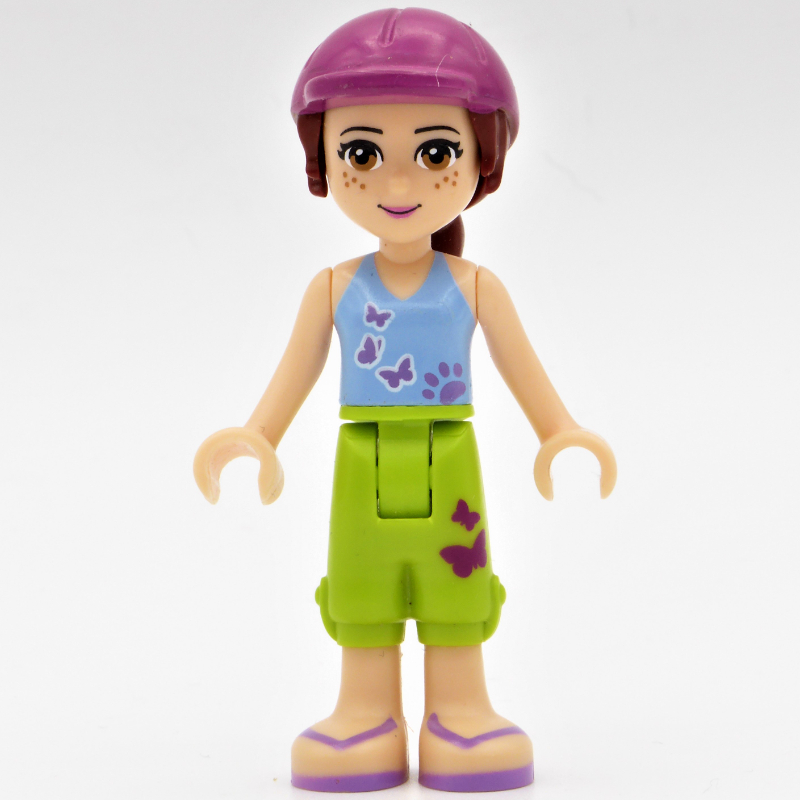 LEGO Mia - Medium Azure Top, Lime Trousers, Magenta Cap (fig-001569)