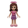 Olivia - Dark Pink Top, Medium Lavender Skirt, Safety Goggles