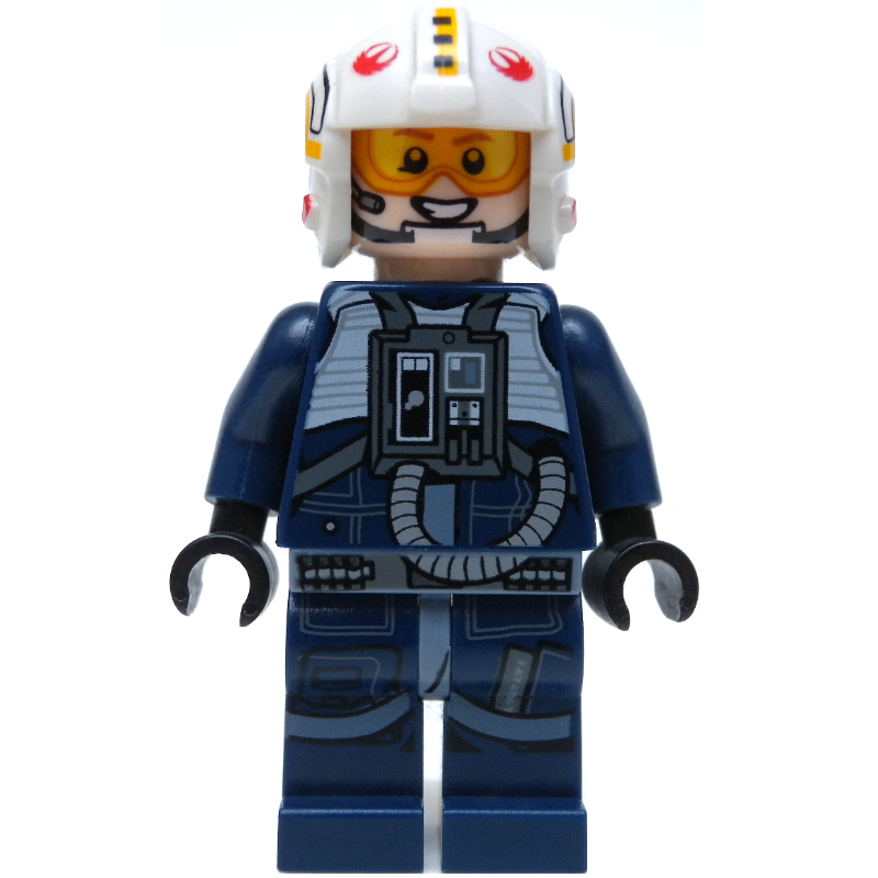LEGO Rebel Pilot Y-wing, Dark Blue Flight Suit, Red Rebel Insignia on Helmet (fig-001583)