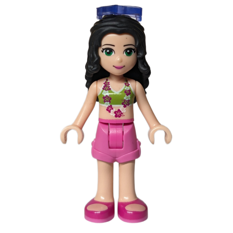LEGO Emma - Lime Bikini, Dark Pink Skirt (fig-001596)
