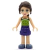 Naomi - Lime Top, Dark Purple Skirt
