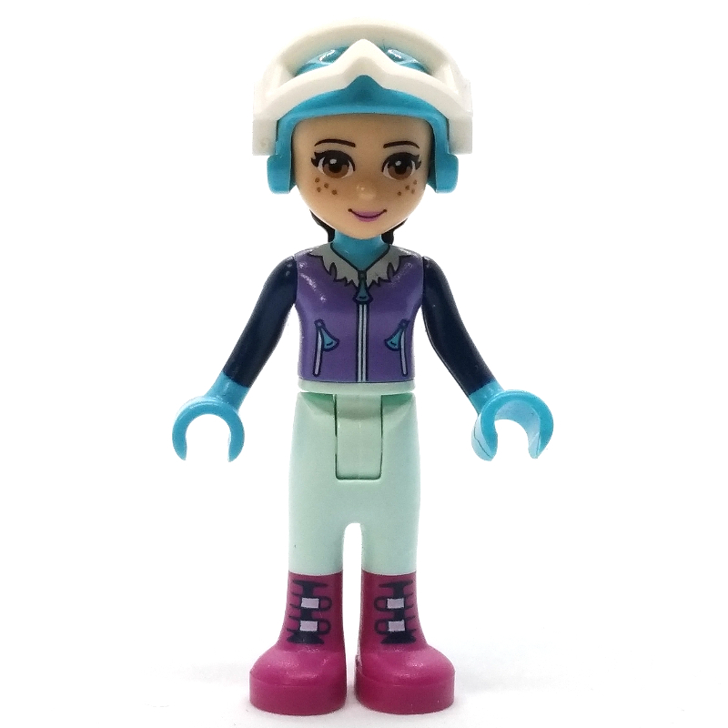 LEGO Emma - Medium Lavender Ski Vest, Light Aqua Trousers (fig-001629)